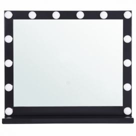 LED stolní zrcadlo 50 x 60 cm černé BEAUVOIR Beliani.cz