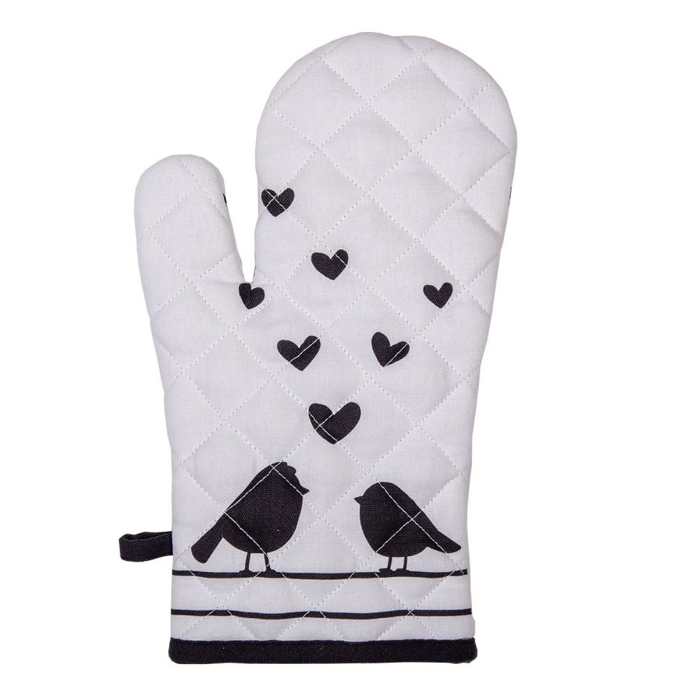 Chňapka - rukavice s ptáčky Love Birds - 18*30 cm Clayre & Eef - LaHome - vintage dekorace
