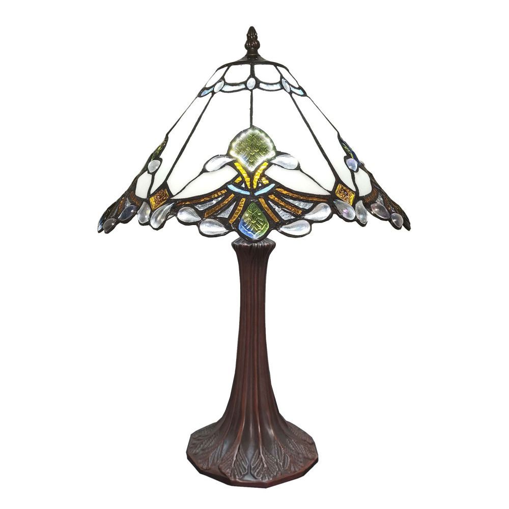Stolní Tiffany lampa Janni II - Ø 31*43 cmE27/max 1*40W Clayre & Eef - LaHome - vintage dekorace