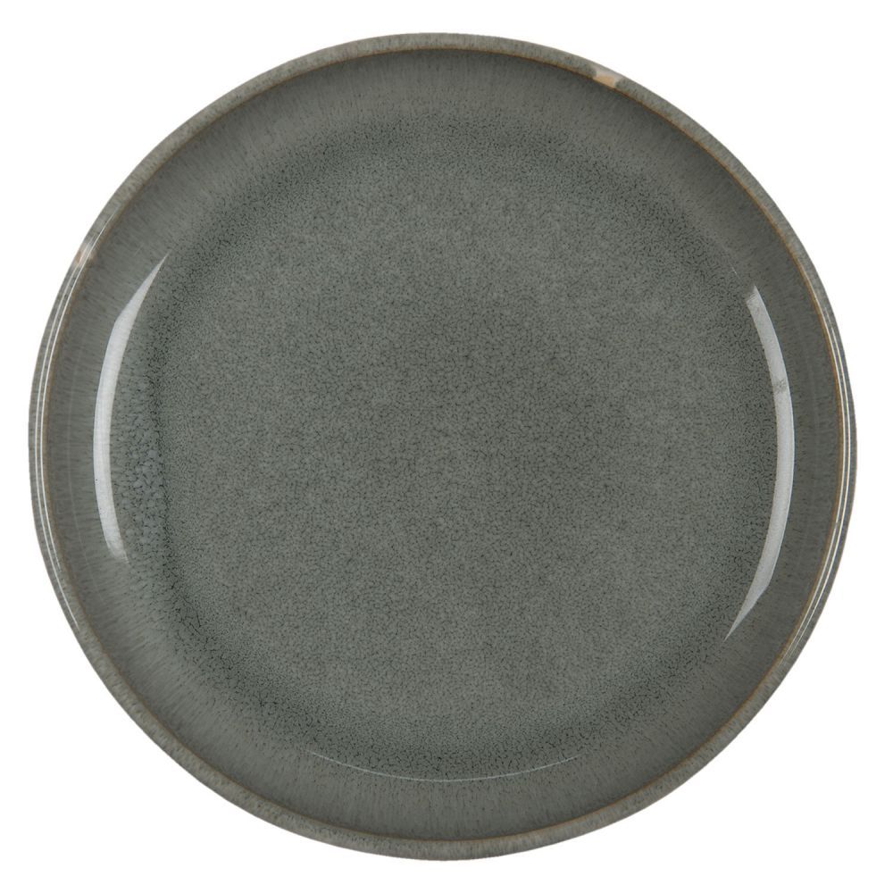 Šedý dezertní talíř - Ø 21*2 cm Clayre & Eef - LaHome - vintage dekorace