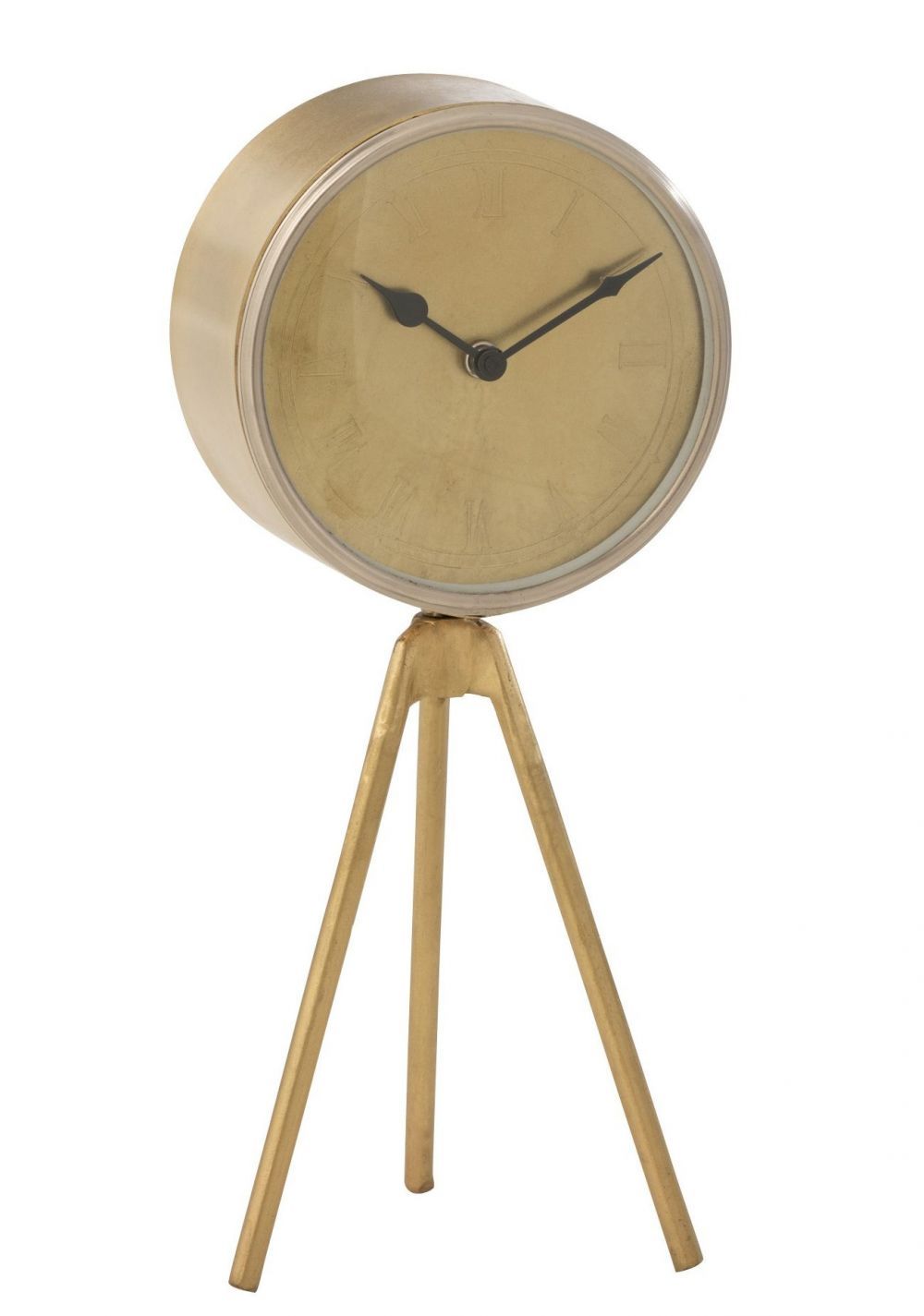 Zlaté kovové hodiny na trojnožce Marthy - 15*16*38 cm J-Line by Jolipa - LaHome - vintage dekorace