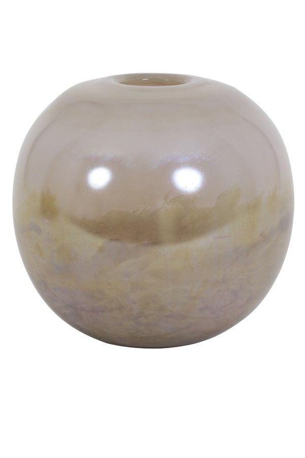 Růžová skleněná perleťová váza Favaro L - Ø 20*19 cm Light & Living - LaHome - vintage dekorace
