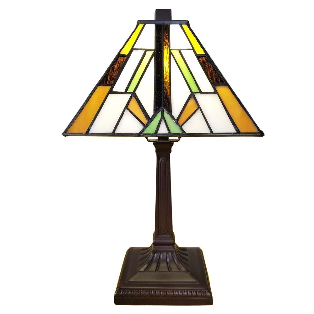 Stolní Tiffany lampa Avice - 20*20*34 cm Clayre & Eef - LaHome - vintage dekorace
