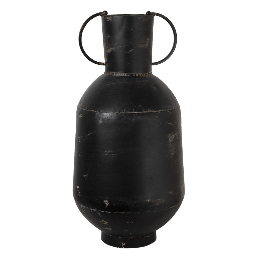 Černá kovová dekorační váza s odřením Tinn - Ø 26*52 cm Clayre & Eef - LaHome - vintage dekorace