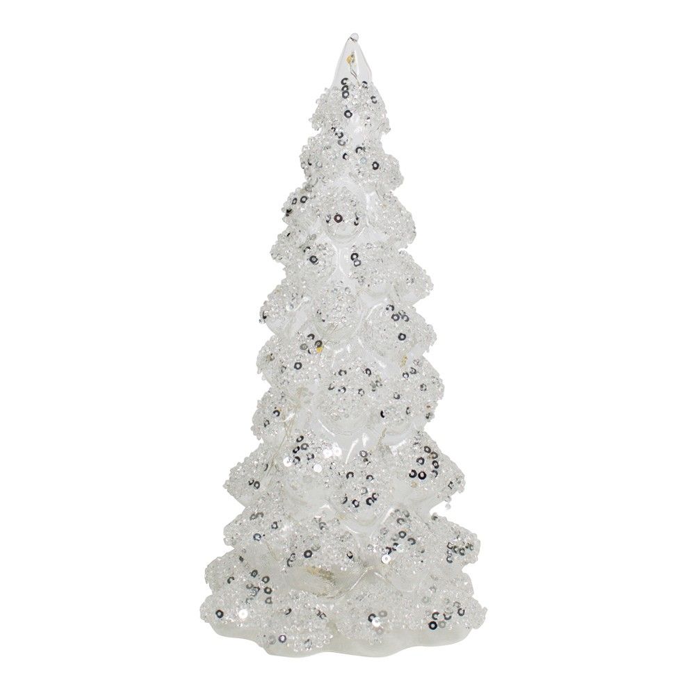Bílý vánoční stromek se třpytkami Led L - Ø13*30cm Mars & More - LaHome - vintage dekorace