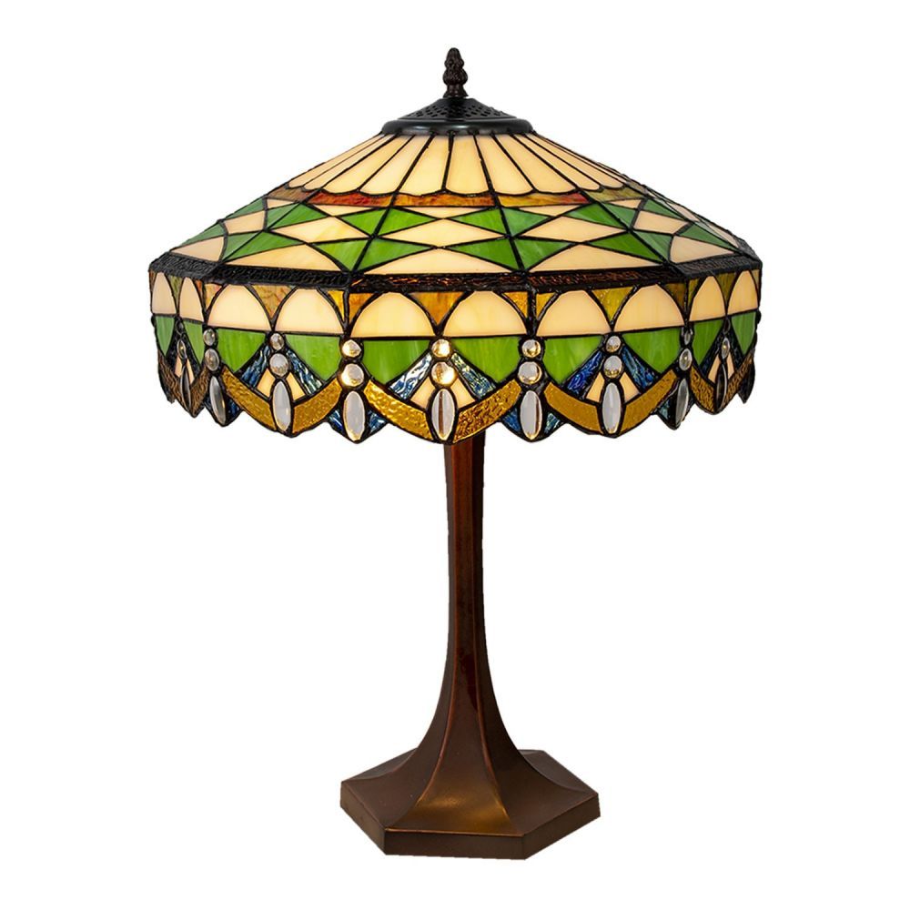 Stolní lampa Tiffany Kayleigh - Ø 41*57 cm E27/max 2*60W Clayre & Eef - LaHome - vintage dekorace