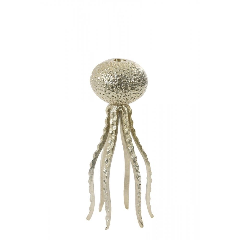 Zlatý kovový svícen Octopus M - Ø 13*32 cm Light & Living - LaHome - vintage dekorace