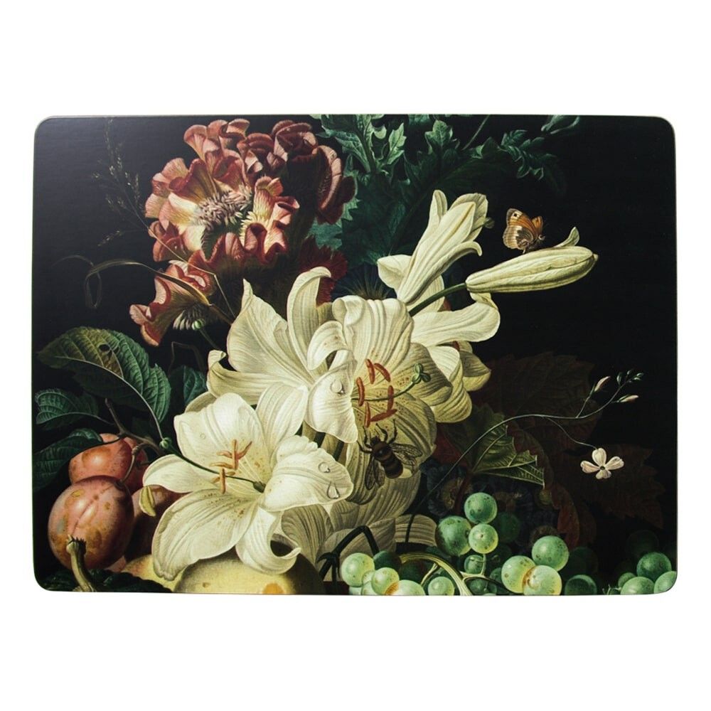 4ks pevné korkové prostírání s květy a ovocem Liliana - 30*40*0,4cm Mars & More - LaHome - vintage dekorace