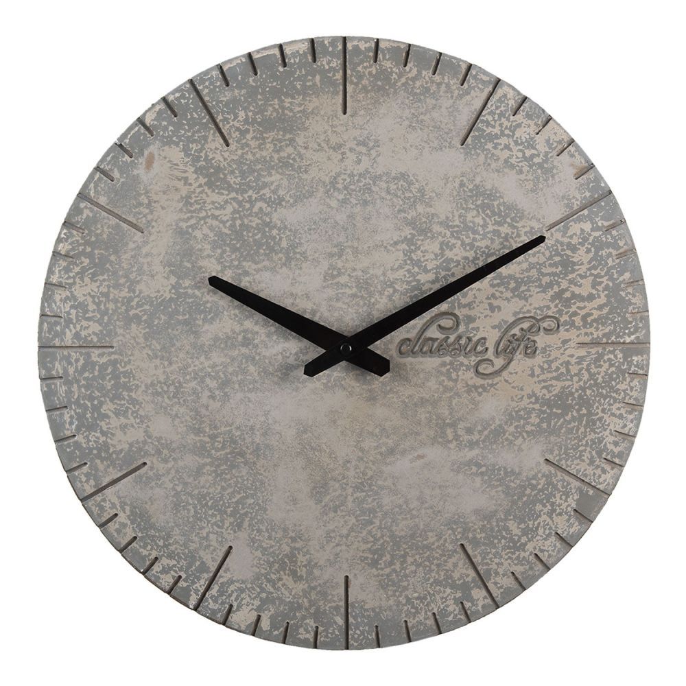 Nástěnné kulaté designové hodiny Classic Life - Ø 40*4 cm / 1*AA Clayre & Eef - LaHome - vintage dekorace