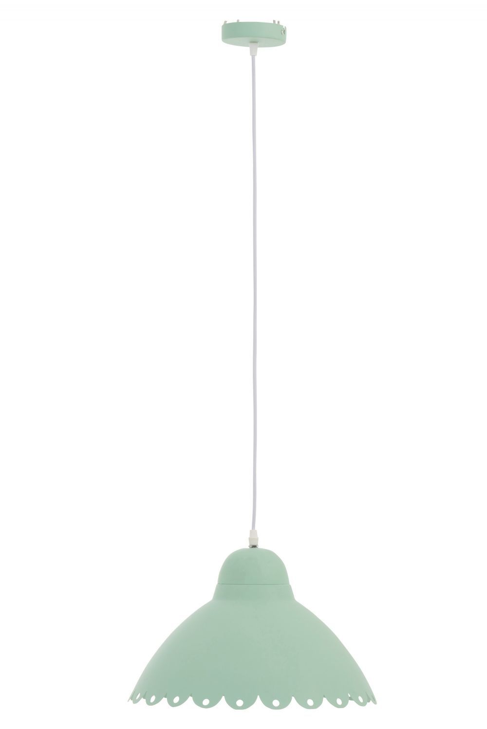 Pastelově zelené závěsné kovové světlo Candy - Ø 36*26 cm J-Line by Jolipa - LaHome - vintage dekorace