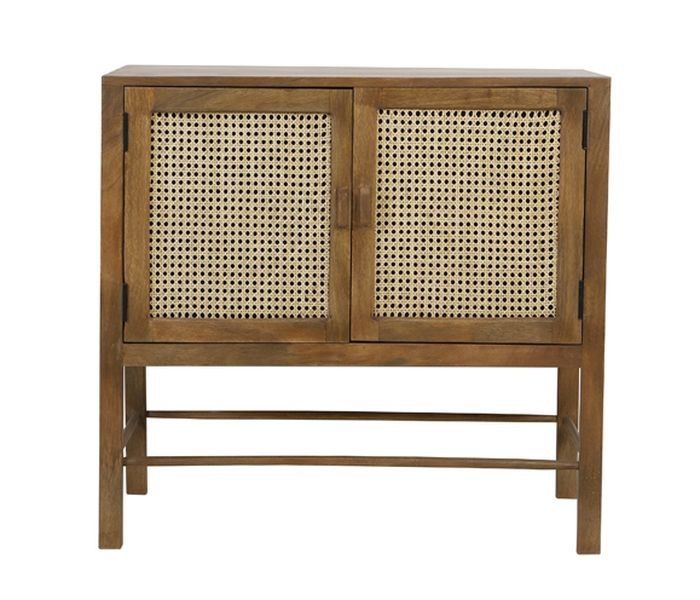 Dřevěná komoda Nipas s bambusovým výpletem - 88*40*84cm Light & Living - LaHome - vintage dekorace