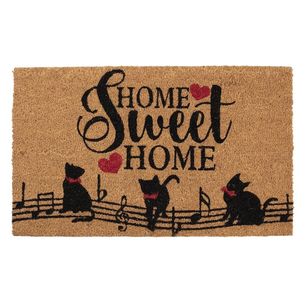 Kokosová rohožka Home sweet home - 75*45*1 cm Clayre & Eef - LaHome - vintage dekorace
