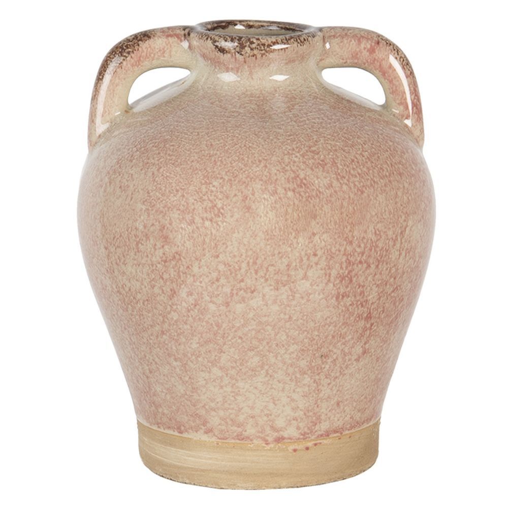 Světle růžová váza Sara s popraskáním a patinou - Ø 16*20 cm Clayre & Eef - LaHome - vintage dekorace