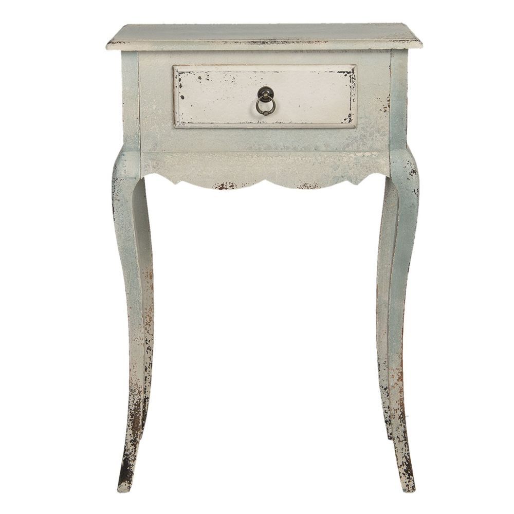 Dřevěný retro noční stolek se šuplíkem - 60*30*91 cm Clayre & Eef - LaHome - vintage dekorace