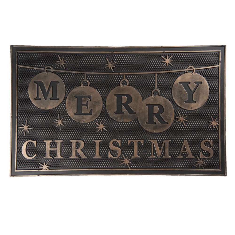 Venkovní gumová rohožka Merry Christmas - 75*45*1 cm Clayre & Eef - LaHome - vintage dekorace