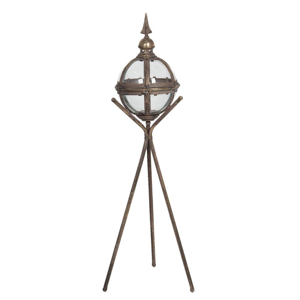 Kovová lucerna na stativu Isaie - 29*27*90 cm Clayre & Eef - LaHome - vintage dekorace