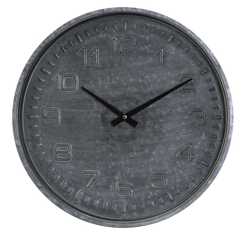 Šedé nástěnné hodiny Ricard grijs - Ø39*5 cm Light & Living - LaHome - vintage dekorace