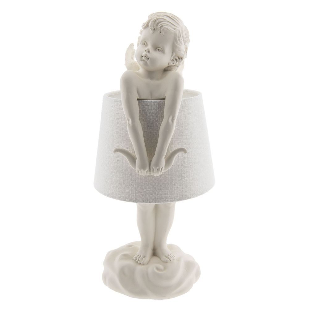 Keramická stolní lampa se stínidlem Anděl - Ø 20*40 cm E27 / Max 60W Clayre & Eef - LaHome - vintage dekorace