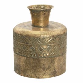 Zlatá antik dekorační váza Pater - Ø 21*25 cm Clayre & Eef