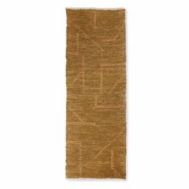 Hořčicový dlouhý bavlněný koberec / běhoun Woven - 70*200cm HKLIVING