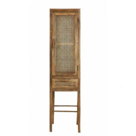 Vysoká dřevěná komoda Nipas s bambusovým výpletem - 45*40*180 cm Light & Living