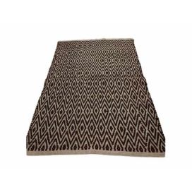 Přírodní jutový koberec s černým Diamond vzorem - 80*120cm Van der Leeden
