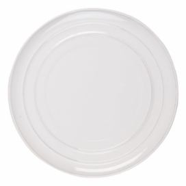 Bílý vroubkovaný talíř Romantic Intense - Ø 28*3 cm Clayre & Eef