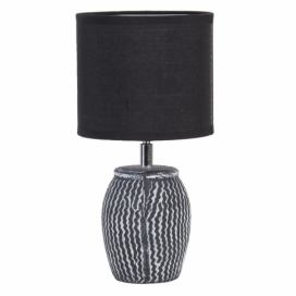 Šedivo černá stolní lampa Gulio - Ø 15*29 cm / E27 Clayre & Eef