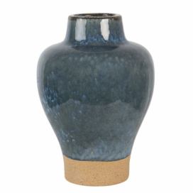 Modro hnědá keramická váza Lorenzo - Ø 21*31 cm Clayre & Eef