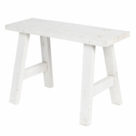 Bílá dekorační stolička ze dřeva Quinton - 40*14*27 cm Clayre & Eef