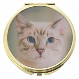 Příruční zrcátko s kočičkou - Ø 6 cm