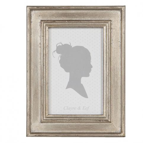 Stříbrný rámeček na fotografie ve vintage stylu - 14*2*19 cm / 10*15 cm Clayre & Eef LaHome - vintage dekorace