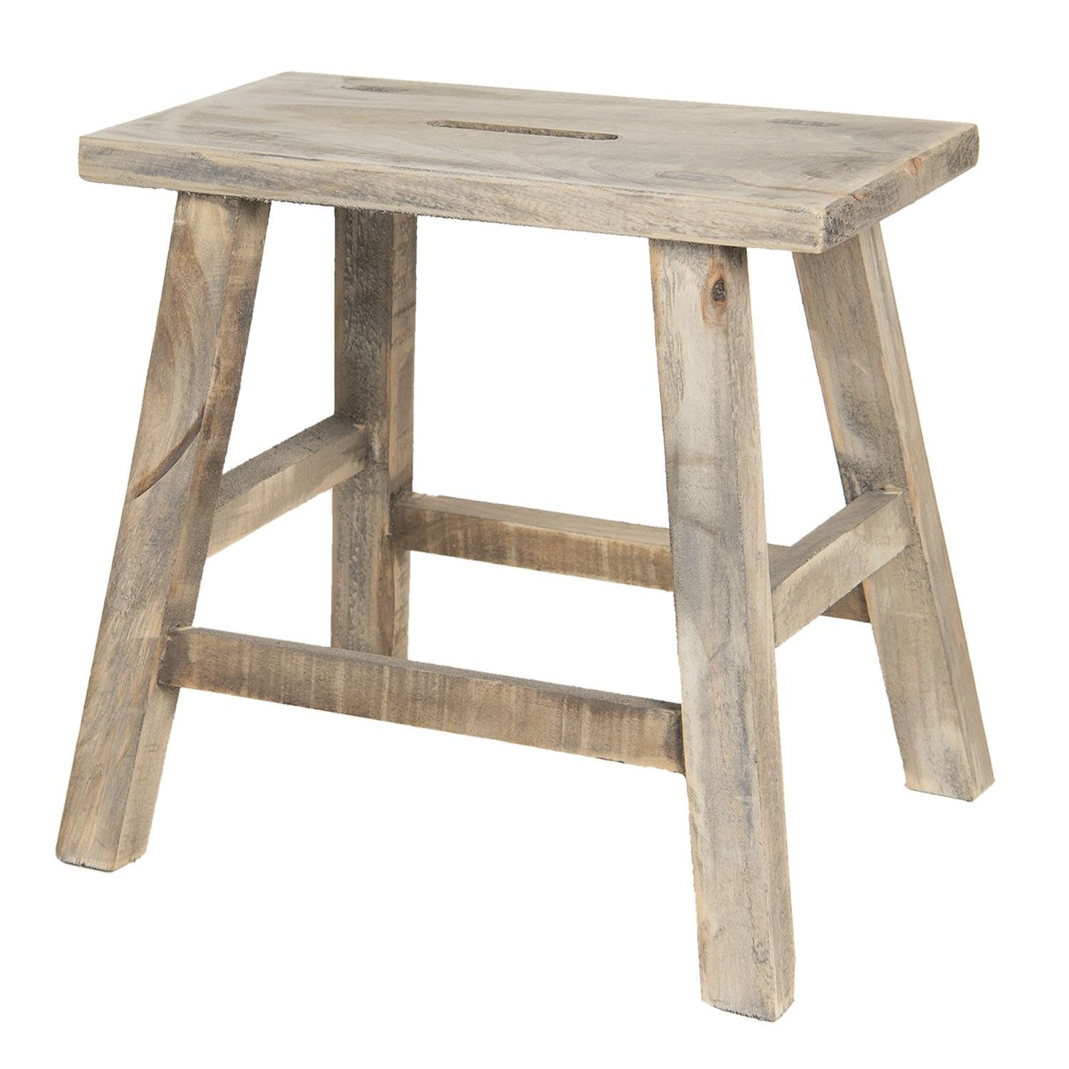 Dekorační stolička ze dřeva Onesime - 35*18*32 cm Clayre & Eef - LaHome - vintage dekorace