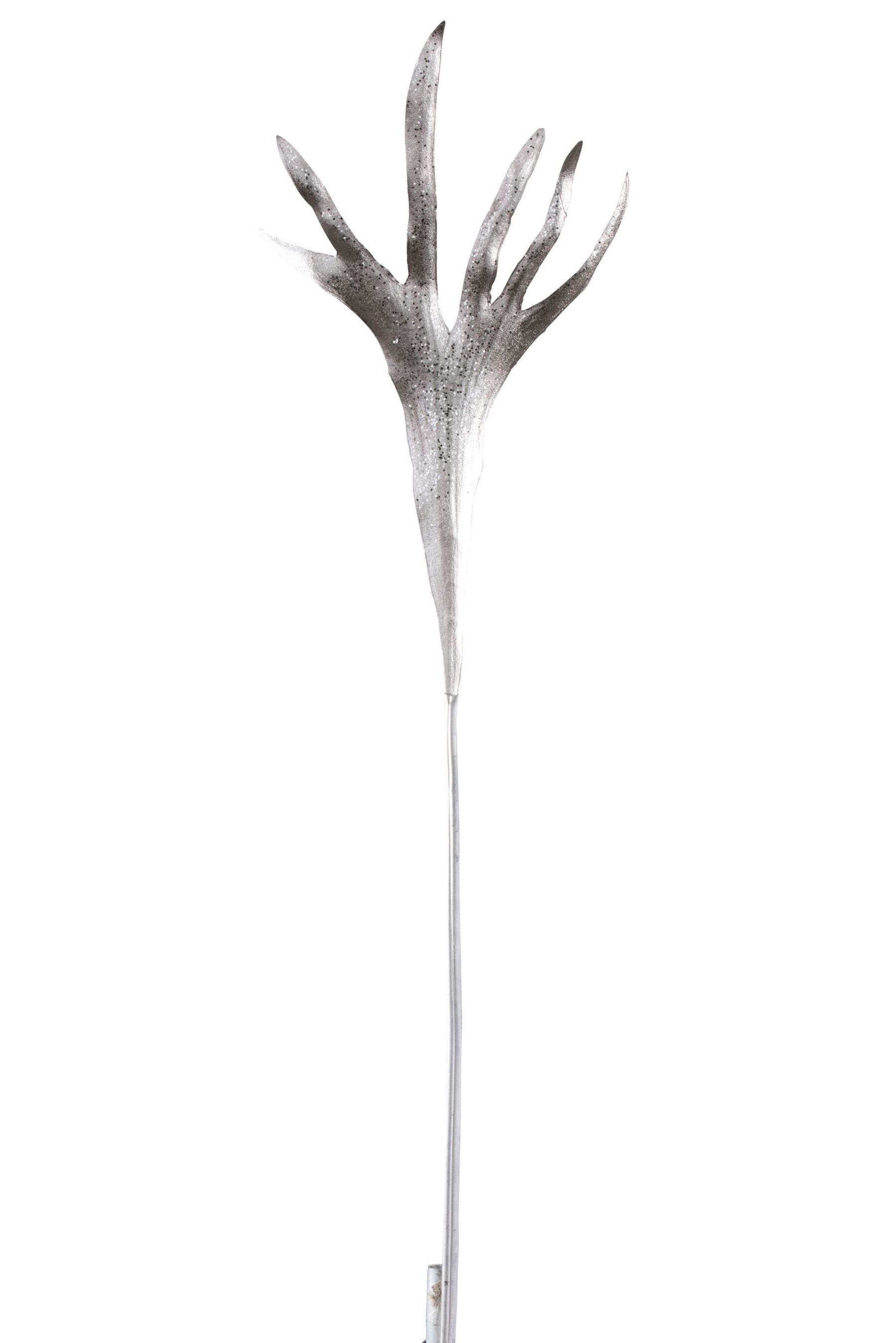 Dekorační stříbrná květina se třpytkami Horns  - 26*90cm J-Line by Jolipa - LaHome - vintage dekorace