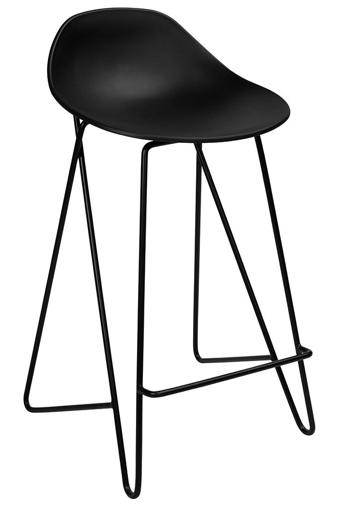 Barová židle PERSY Černý 66 cm polipropylen, kov - Nabytek-Bogart.cz