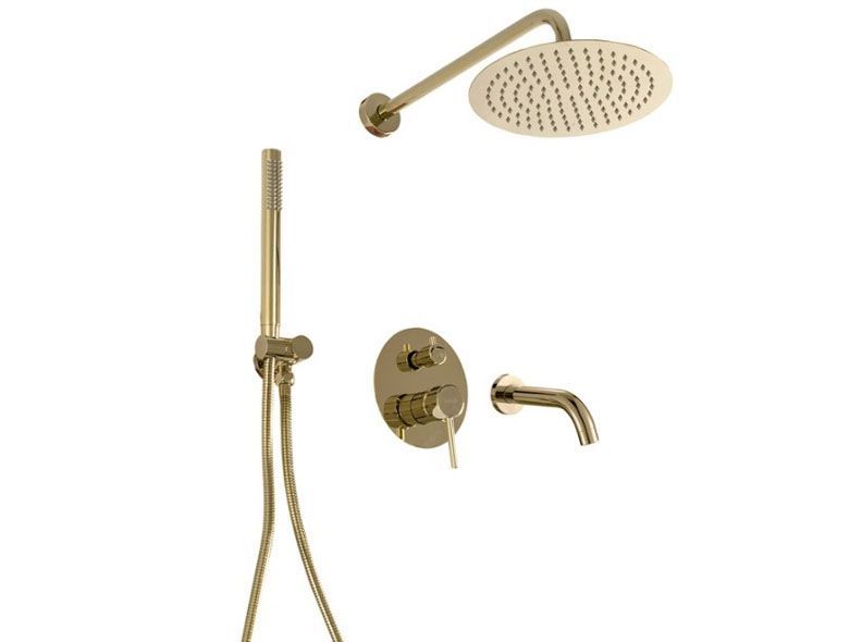 CALANI - Podomítkový vanový a sprchový set NEXOS BS zlatý CAL-B0020 - Hezká koupelna s.r.o.