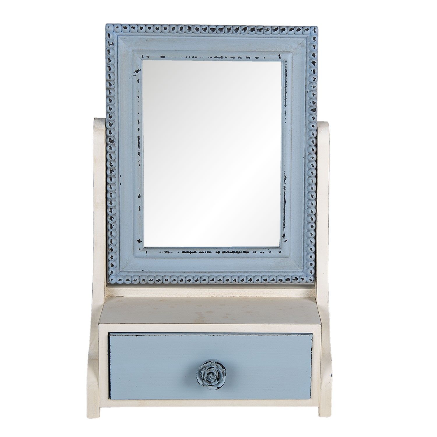 Stolní kosmetické zrcadlo se šuplíčkem Jessi - 25*14*38 cm Clayre & Eef - LaHome - vintage dekorace