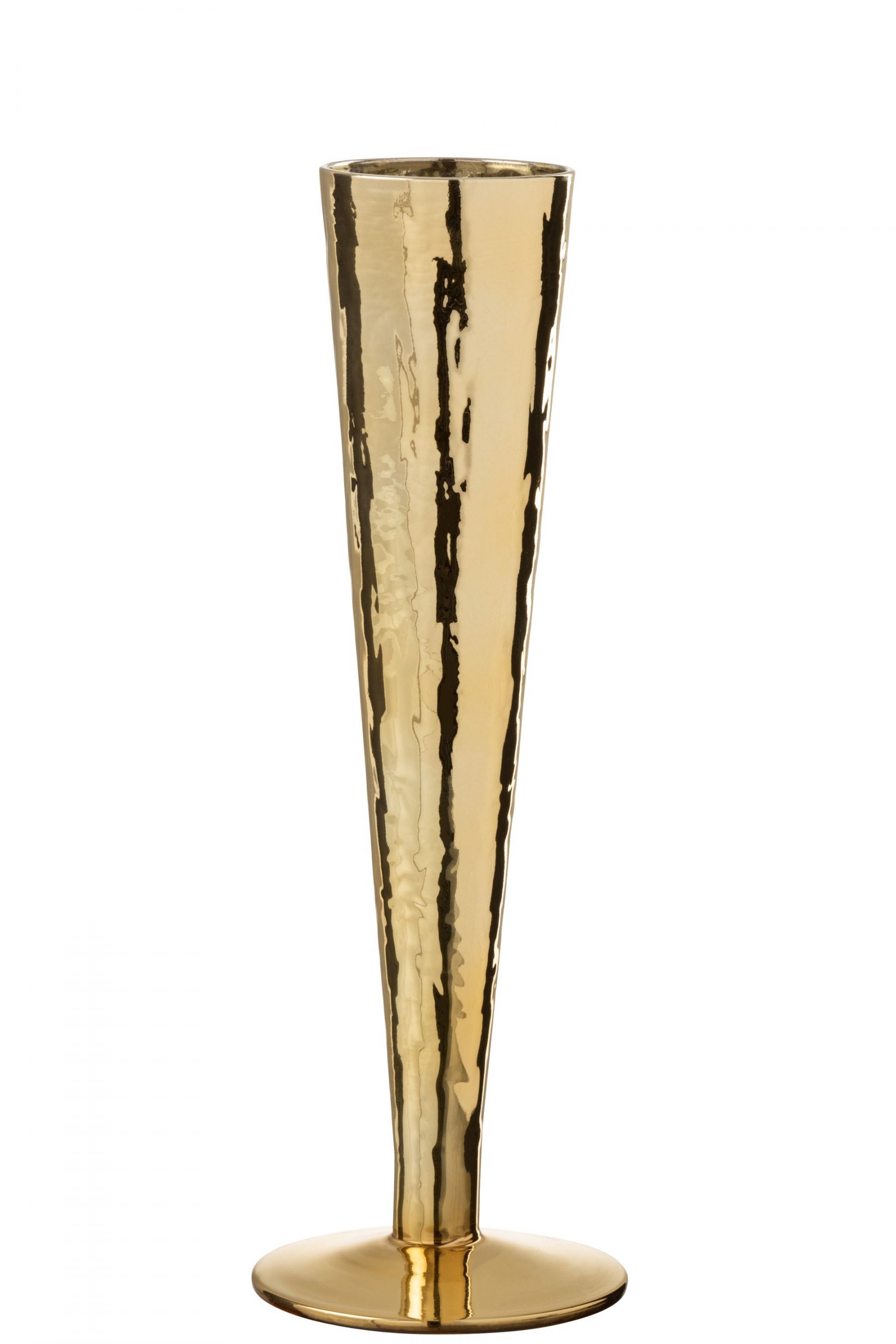 Zlatá sklenička na šampaňské Glass golden - Ø 7*23 cm J-Line by Jolipa - LaHome - vintage dekorace