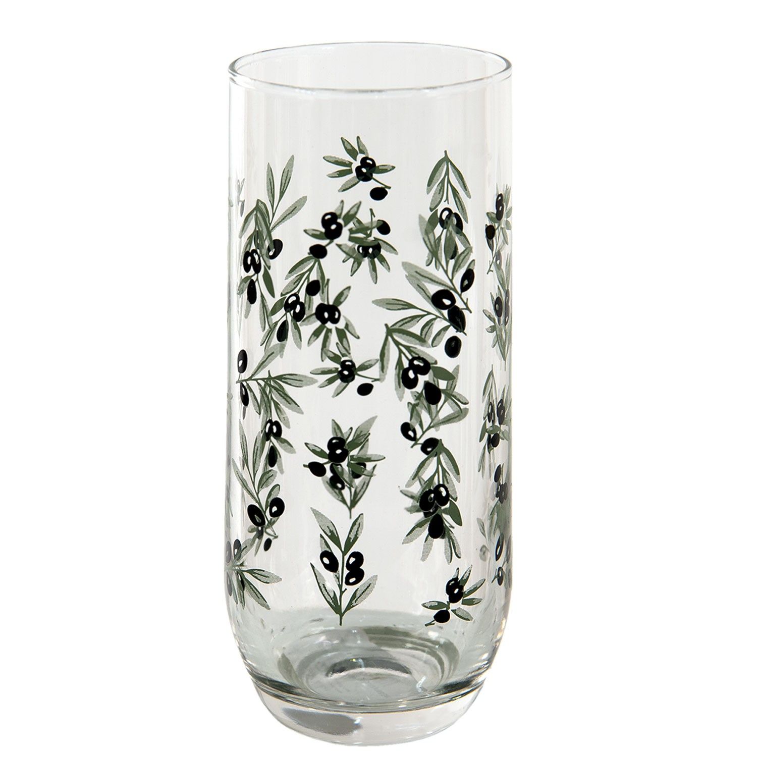 Nápojová sklenička s olivami - Ø 6*14 cm / 280 ml Clayre & Eef - LaHome - vintage dekorace