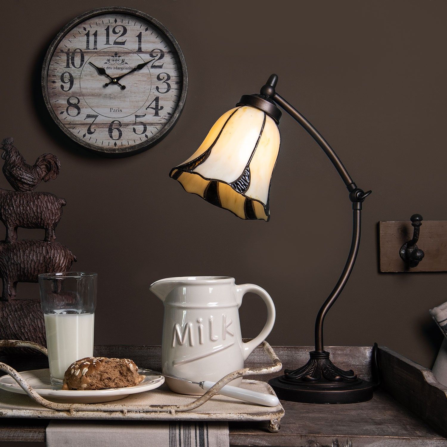 Stolní lampa Tiffany Veniq - Ø 15*46 cm 1x E14 / max 25w Clayre & Eef - LaHome - vintage dekorace