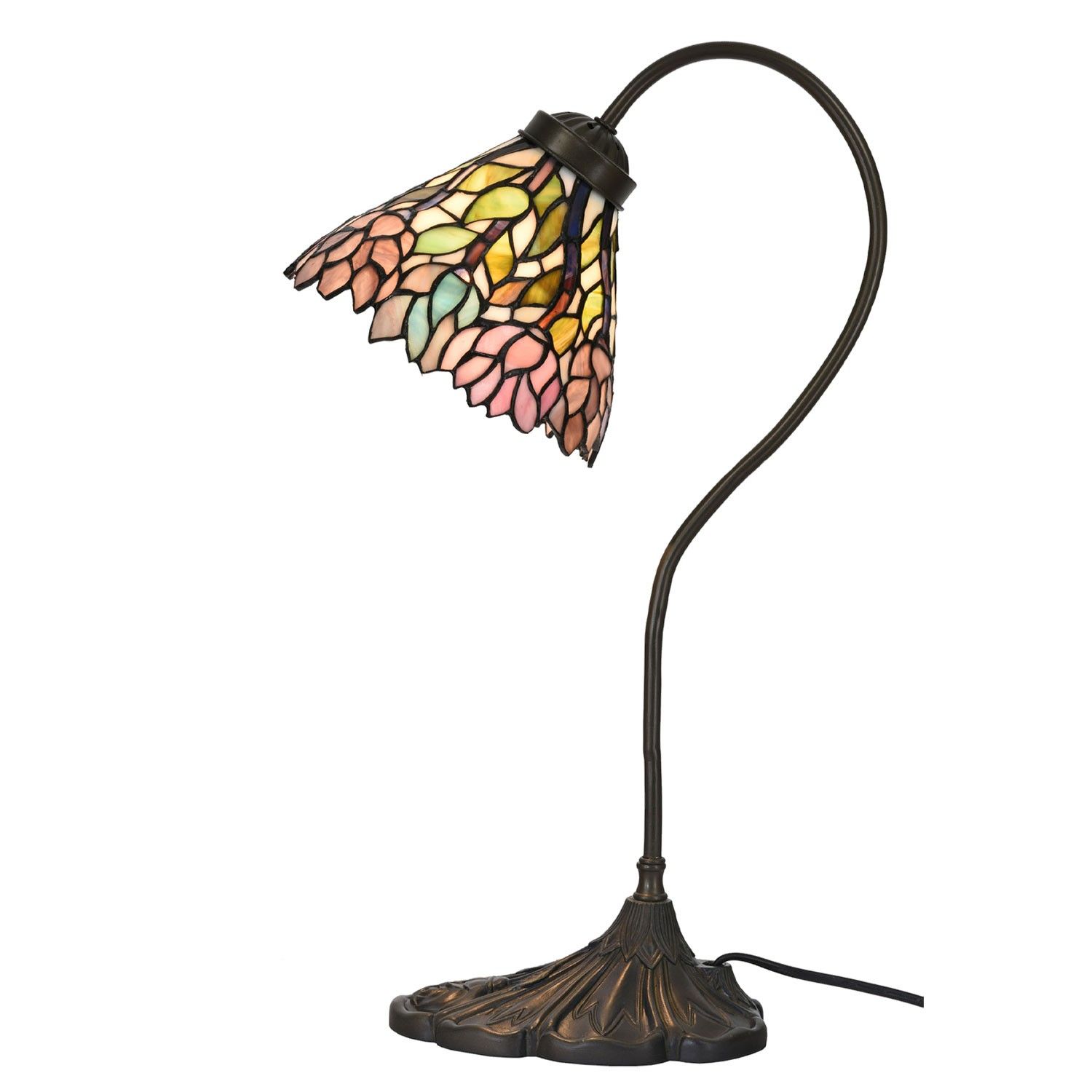 Stolní Tiffany lampa Bernette -  Ø 20*51 cm  Clayre & Eef - LaHome - vintage dekorace