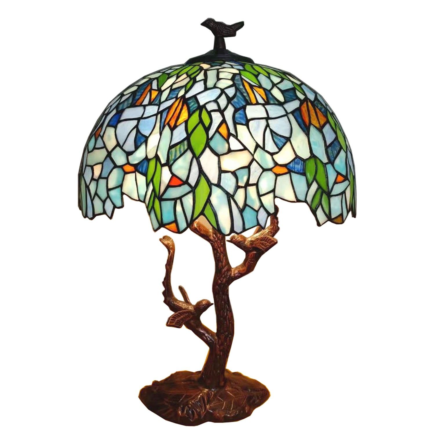 Stolní Tiffany lampa Caresse - Ø 42*49 cm Clayre & Eef - LaHome - vintage dekorace