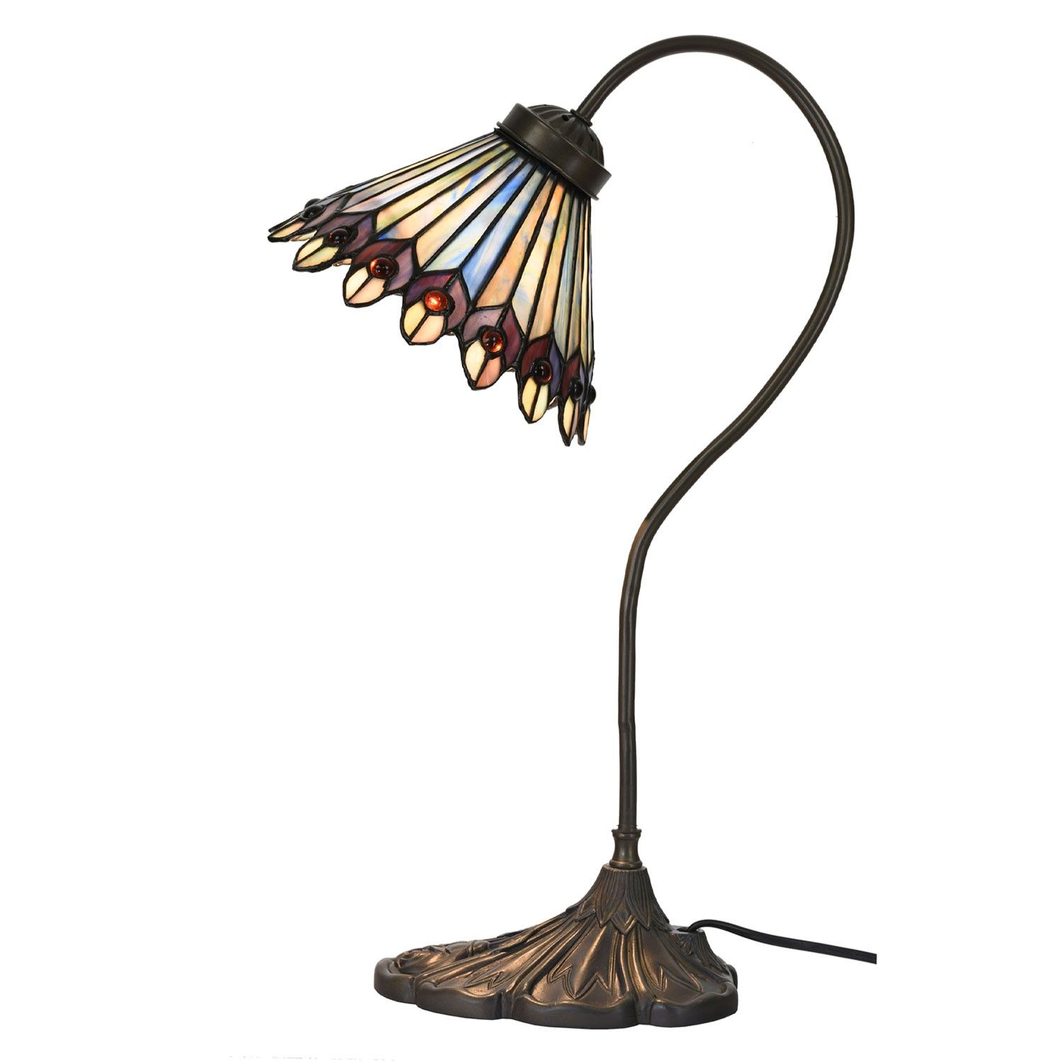 Stolní Tiffany lampa Karlotta - Ø 20*51 cm  Clayre & Eef - LaHome - vintage dekorace