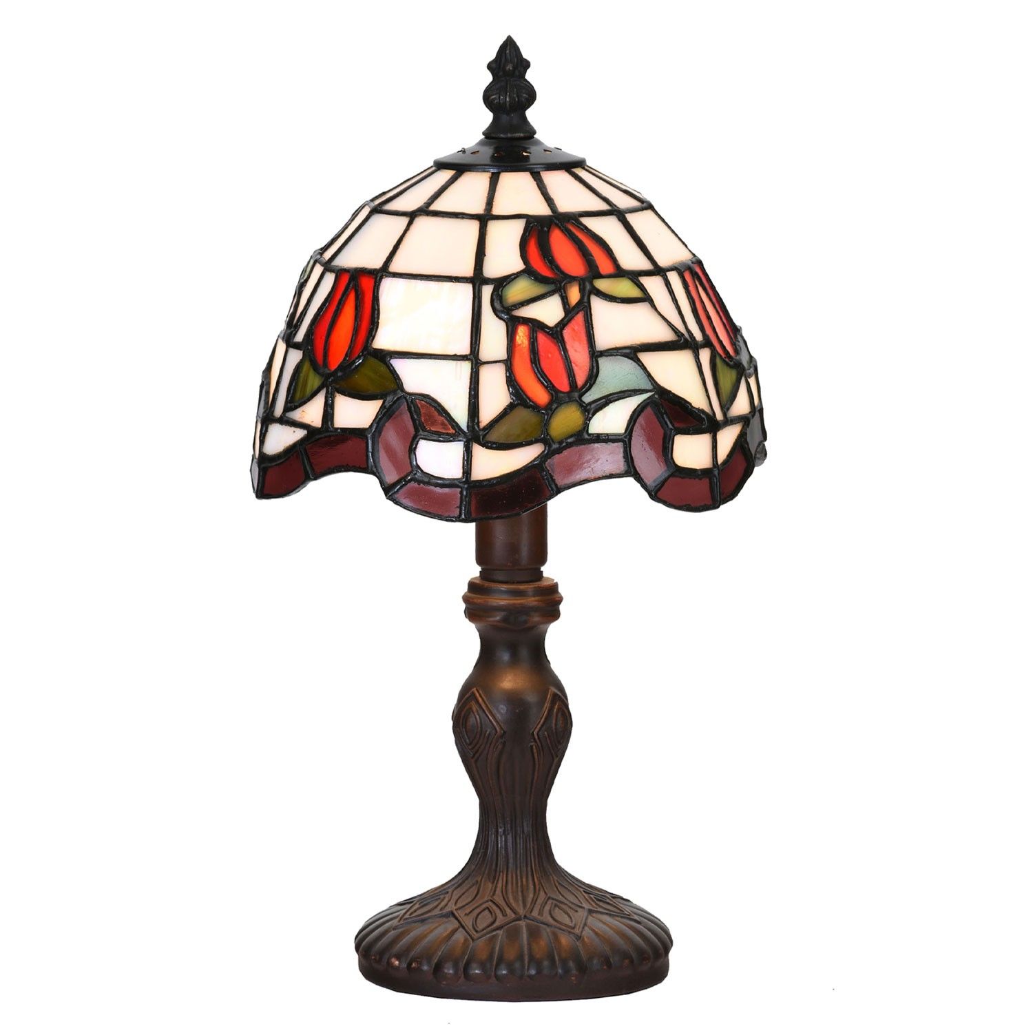 Stolní Tiffany lampa Rous - Ø 18*32 cm  Clayre & Eef - LaHome - vintage dekorace