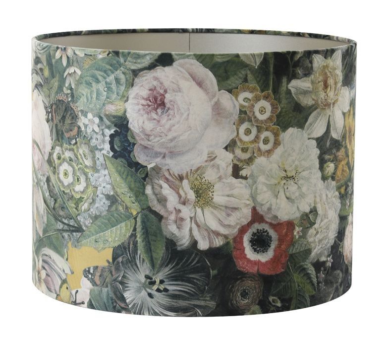 Květované stínidlo na lampu Butterfly ocher - Ø 40*30cm/ E27 Light & Living - LaHome - vintage dekorace