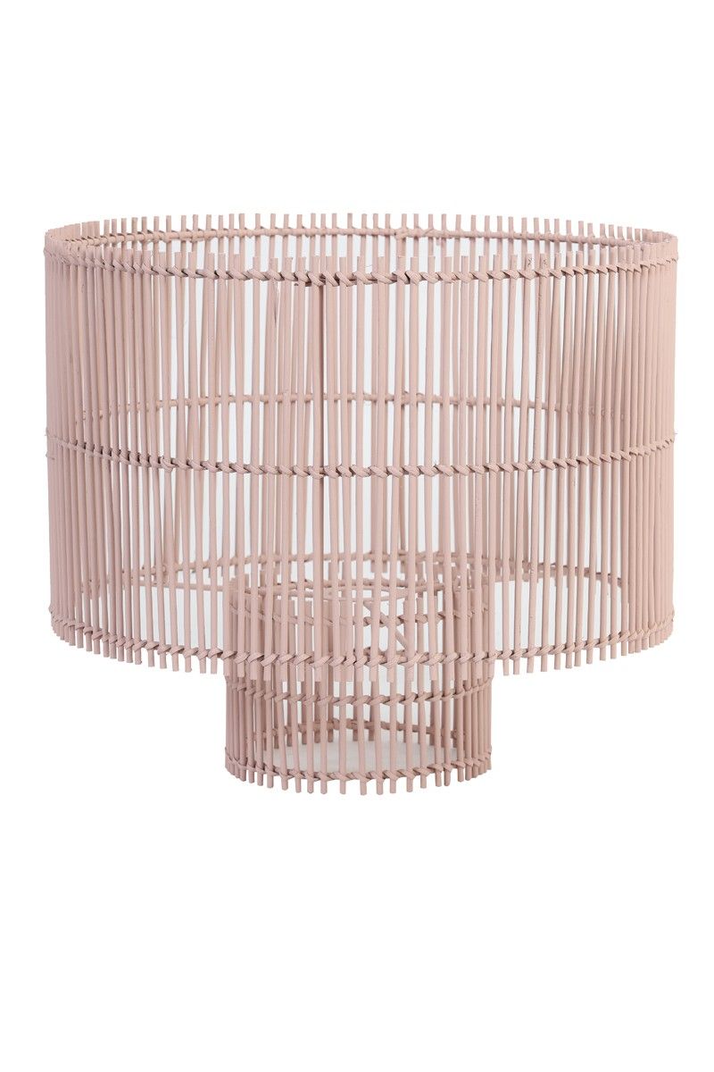 Světle růžové bambusové stínidlo Rodger - Ø 40*35 cm Light & Living - LaHome - vintage dekorace