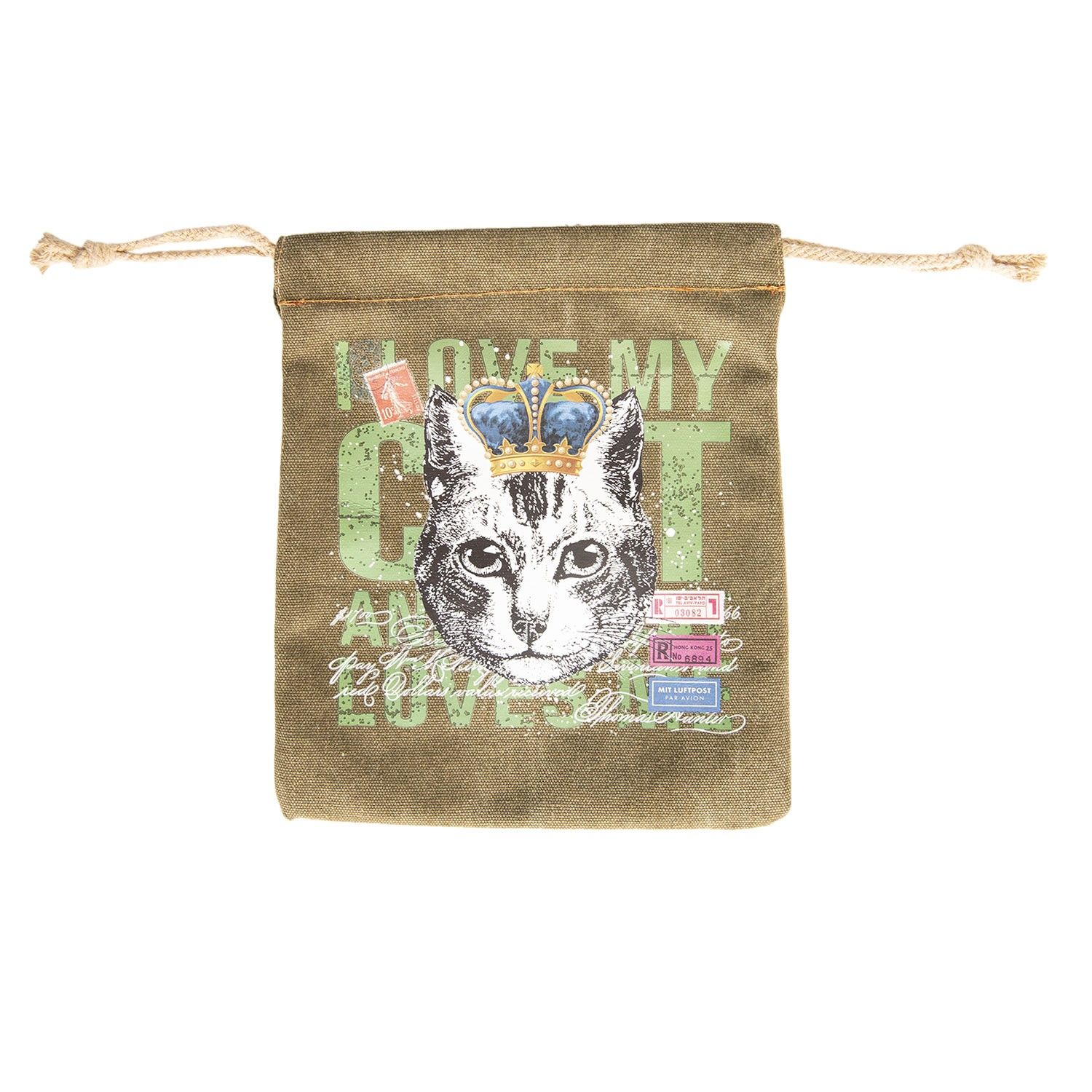 Toaletní taška I Love My Cat - 22*25*1 cm Clayre & Eef - LaHome - vintage dekorace
