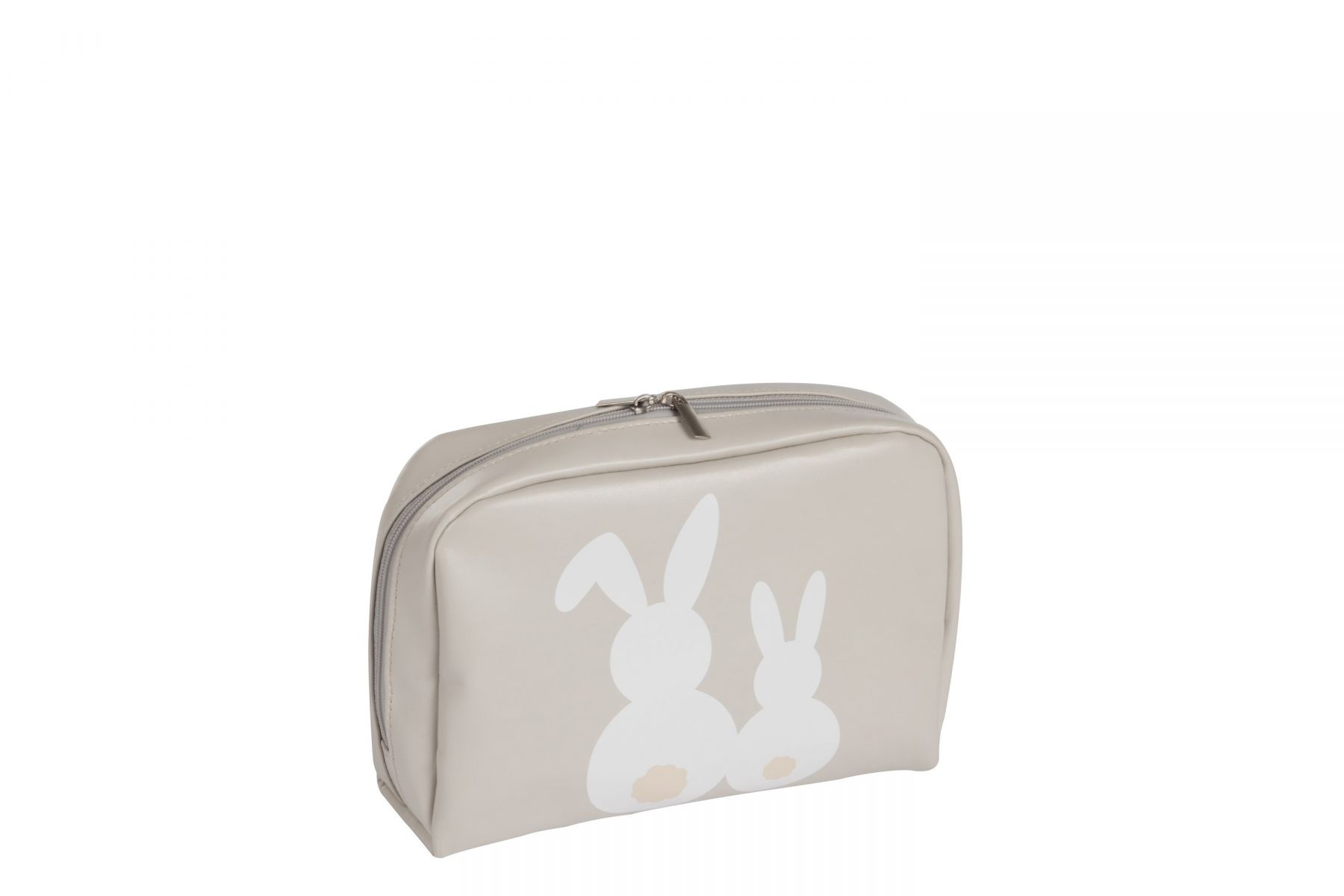 Béžová toaletní taška se zajíčky - 21*6,5*15 cm J-Line by Jolipa - LaHome - vintage dekorace