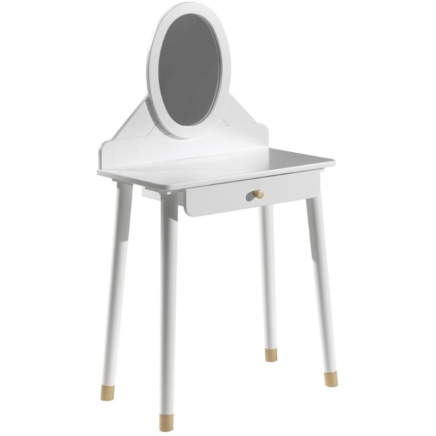 Bílý lakovaný toaletní stolek Vipack Billy 70 x 40 cm - Designovynabytek.cz