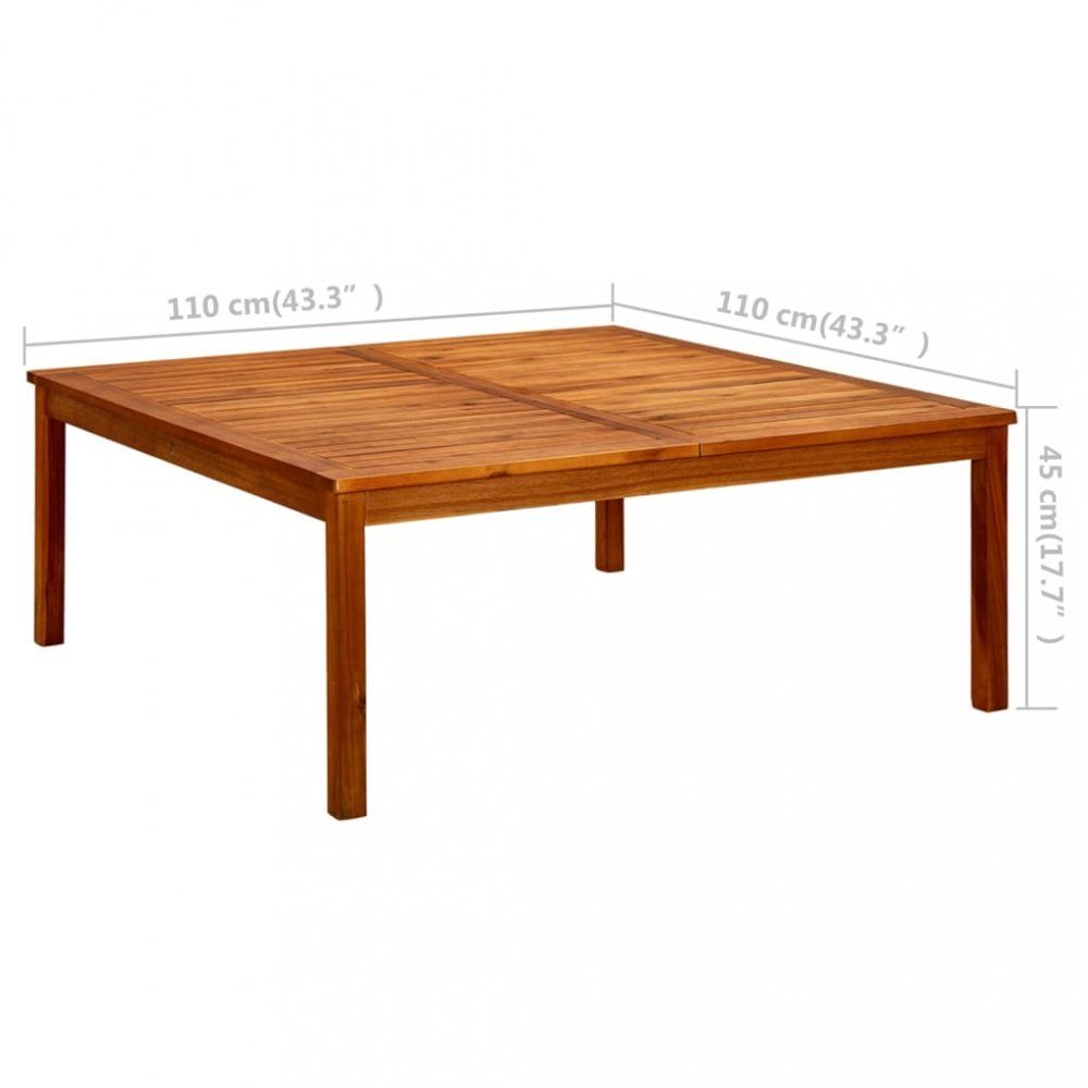 Zahradní konferenční stolek akácie Dekorhome 110x110x45 cm - DEKORHOME.CZ